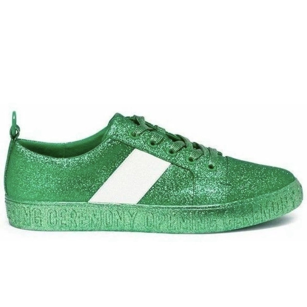 Opening Ceremony La Cienega Glitter Colorblock Sneakers‎ Sz 37 St Patrick's Day